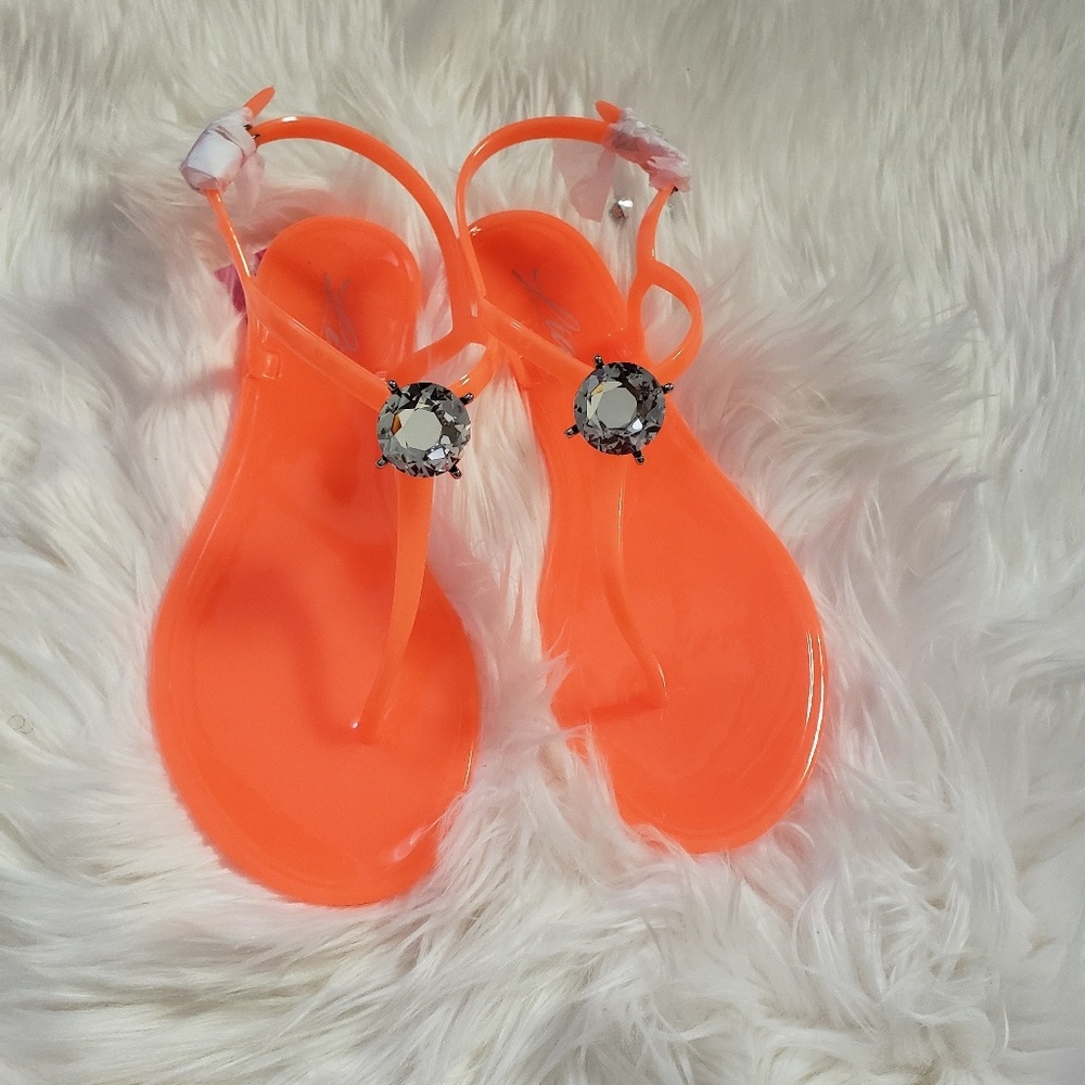 Neon Orange Sandals
